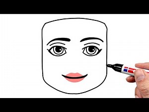 How to Draw a Roblox Woman Face