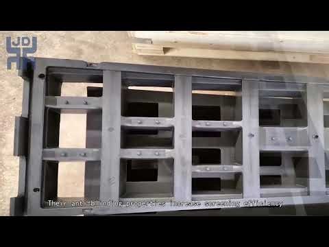 High durability rubber screen panel for coal classification