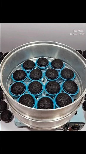 Steamed chocolate moist cupcake #cake #shorts