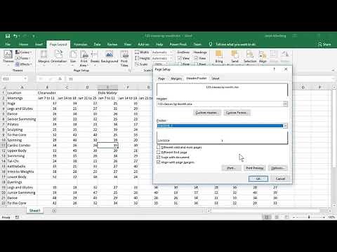 Customize Headers and Footers - Excel 2019 tutorial