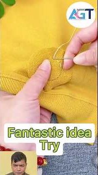 Diy | great way to repair holes in sweaters | do it yourself | hand sewing | sewing for beginners