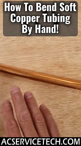 I show how to bend copper tubing by hand in order to make a turn in HVAC line set! The tubing used in this video is ACR copper tubing. This tubing is an annealed copper tube that is bendable without the addition of heat. This makes it ideal for use in HVAC! . . . #hvac #acservice #acservicetech #hvacr #ACR #copper #coppertubing #coppertube #hvacrepair #hvactools #bending #tubebending #coppertube #lineset #hvactools | AC Service Tech LLC