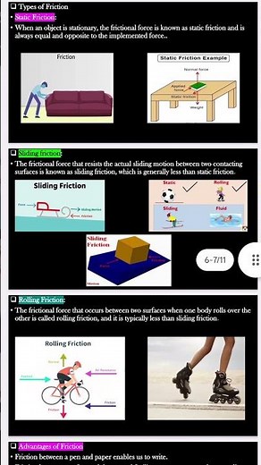 Friction Class 8th notes | CBSE | NCERT Cover |Important Notes#class8science #Friction #education