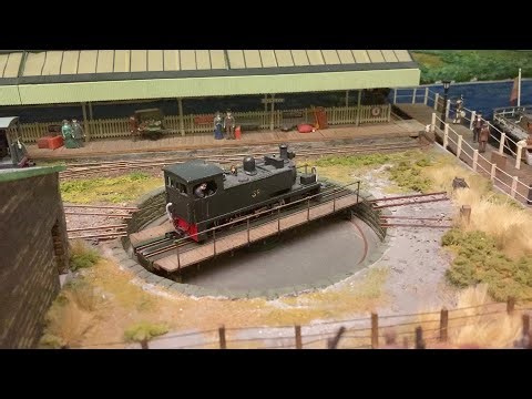 Self-indexing model railway turntable mechanism