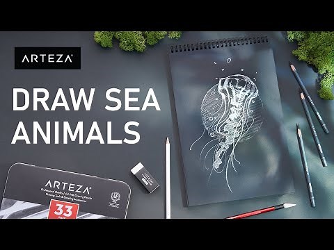 🐠 How To Draw Sea Animals Step-by-Step (9 OCEAN CREATURES)🌊