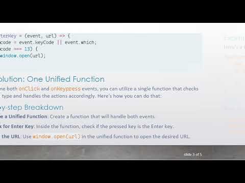Combining onKeypress and onClick Events in a Single Function