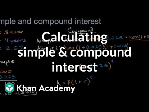 Calculating simple & compound interest | Grade 8 (TX) | Khan Academy