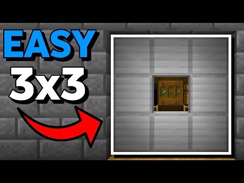 Minecraft Bedrock: EASY 3x3 Piston Door Tutorial!