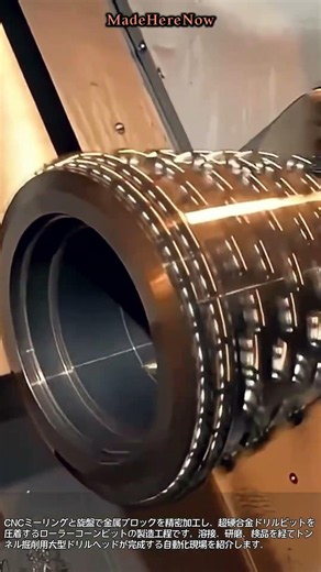 CNC精密加工から合金ビット圧着まで掘削用コーンビット生産の全工程 #職인 #作業工程 #金属加工 #テクノロジー #製造業
