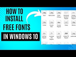 How to Install and Manage Fonts on Windows 10 - Beginners