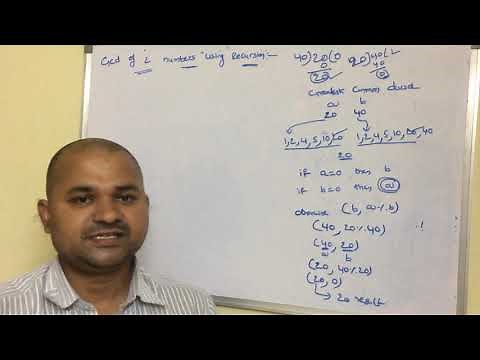 C Program to calculate gcd of two numbers using recursion