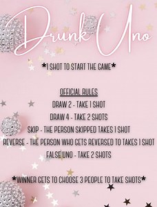 Pink Last Disco “drunk Uno” Bachelorette Party Game - Digital Download - Etsy