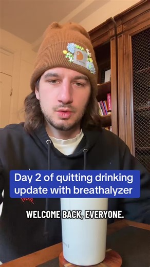 Day 2 of quitting drinking update with breathalyzer #drinkwithme #drinkertok #drinkstok #drinkwithfriends #quittingdrinking