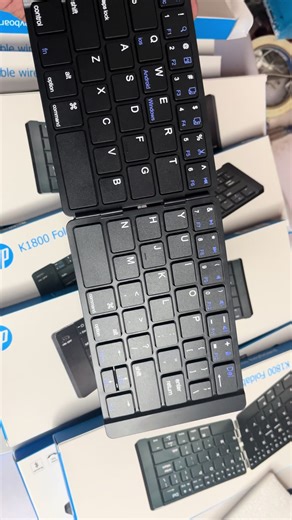 Fooldable Wireless Rechargeable Keyboard with Fast Charging