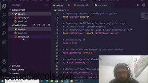 Python Tkinter GUI Script to Load and View PDF Document Using tkPDFViewer Library Full Project App
