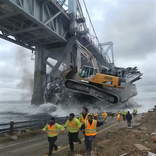 Disaster Strikes! Inter-Island Bridge Fails During Maintenance Work!#fail #construction #bridge