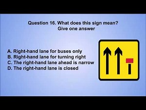 DVSA Official Car Driving Theory Test | New 50 Questions & Answers / Road - Traffic Signs UK