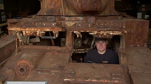 Exploring the interior of a WWII M3A1 Stuart light tank