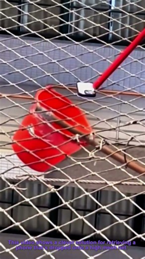Phone Rescue: Retrieving a Dropped Phone from High Net Using Bucket & Pole