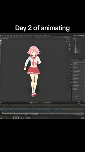 day 2 of animating #astolfo #animation #blender #blender3d