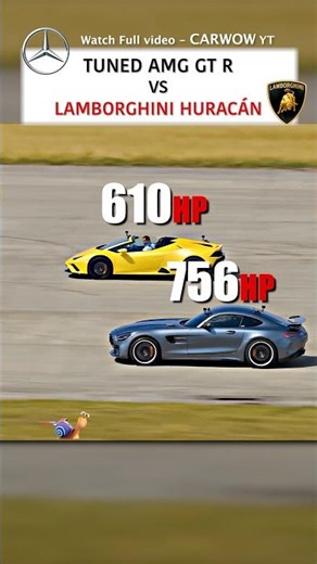 Tuned AMG GT R vs Lamborghini Huracán — DRAG RACE