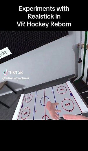 VR Hockey Reborn: Experiments with Realstick Controller Holder