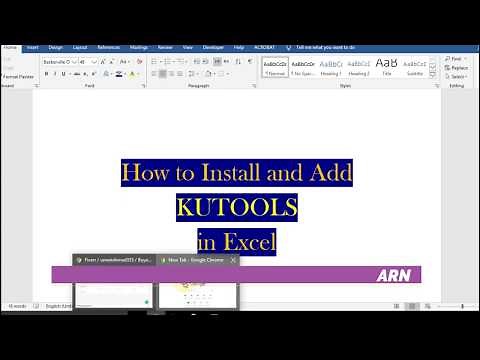 How to Install and Add KuTools in Excel