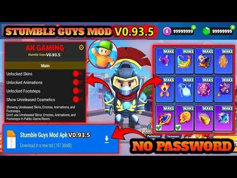 Stumble Guys Mod Apk v0.93.5 Latest Version 2025 - Unlock All Skins & Emot Abilities