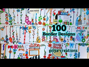 100 border designs|simple border designs on paper|100 border desigs for project work|project designs