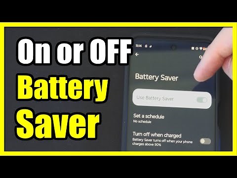 How to Turn On or Off the Battery Saver on Android Phone (Settings Tutorial)