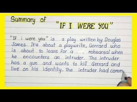 If i were you class 9 summary