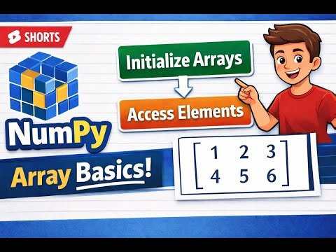 “NumPy Array Initialization & Indexing | Python Shorts”