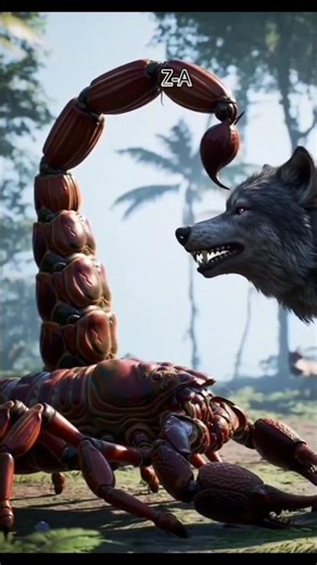 Wolf vs Giant Scorpion!