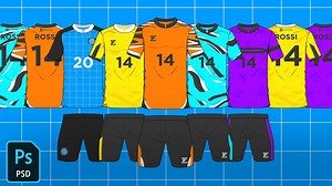 2D Football/Soccer Jersey Template Mock-Up FREE - TemplateFC