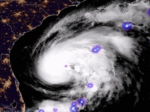 95 reactions · 36 shares | Hurricane Humberto, now a Category 2 hurricane, is expected to strengthen further as it pulls away from the East Coast of the U.S. This GeoColor imagery with an overlay from the Geostationary Lightning Mapper was taken by GOES East on 9/16/19. More: https://go.usa.gov/xVEqS | NOAA Satellite and Information Service | Facebook