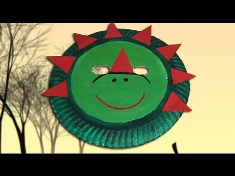 How to make a Dinosaur mask, handicrafts for carnival costumes