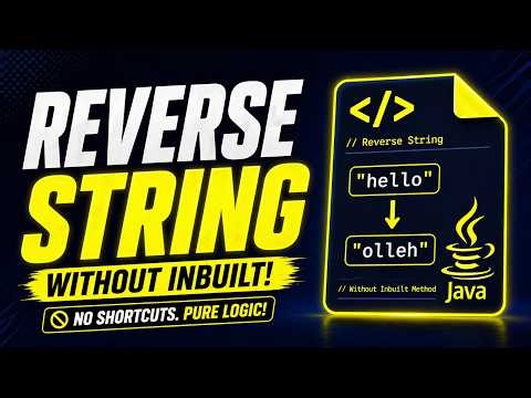 How to Reverse String Without Built-in Methods (Two Pointer Approach ) | Interview Java Question