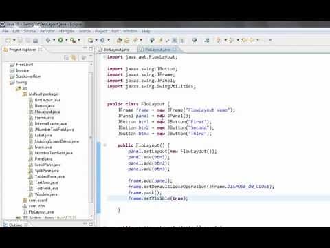 Java swing GUI tutorial #16: FlowLayout