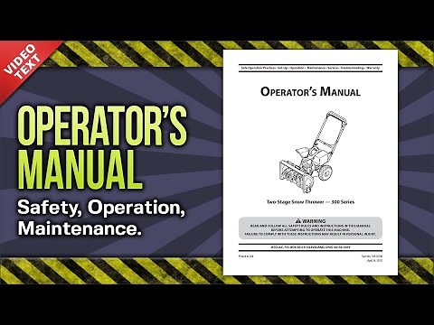 Operator's Manual: MTD 300 Series Two-Stage Snow Thrower (769-10796)