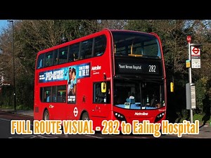 Full Route Visual | London Bus Route 282 - Mount Vernon Hospital to Ealing Hosp' | (TEH1459) LK13BHE