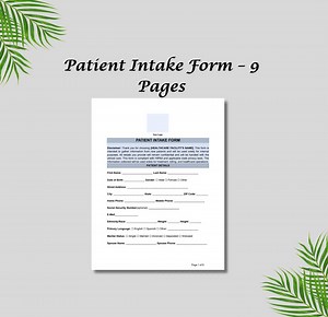 Medical Patient Intake Form,registeration Form Editable Template (PDF & Word) - Etsy