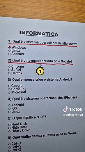 Quiz Rápido de Informática e Curiosidades