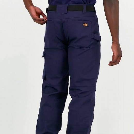 Site Sember Multi Pocket Trouser Navy | Screwfix