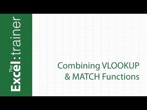 Excel: Combining Vlookup and Match Functions