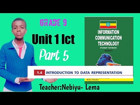 Grade 9 Ict(Information Communication Technology) Unit 1 part 1 - Introduction to Data Represenation