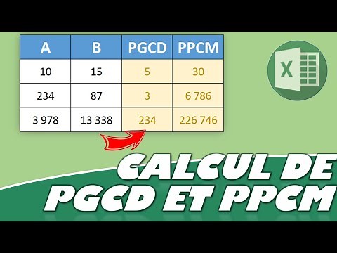 COMMENT CALCULER PGCD ET PPCM SUR EXCEL ? PLUS GRAND COMMUN DIVISEUR & PLUS PETIT COMMUN MULTIPLE