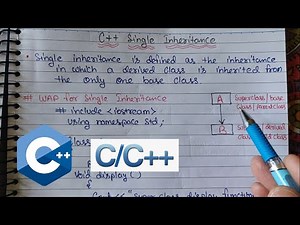 Explain single inheritance with example program - C++ Programming language in Hindi - 65