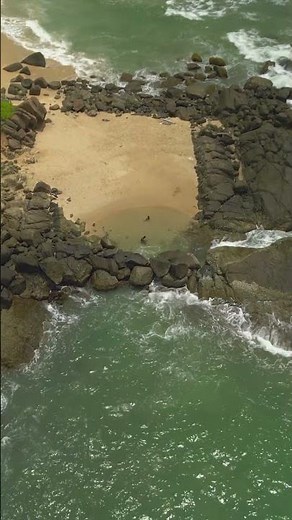 Children Swimming in the Natural Rock Pool