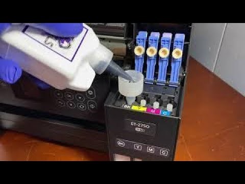 How to fill an Epson ET-2750 Eco Tank Printer with Eco Stencils printer ink.