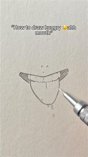 How to draw hungry mouth